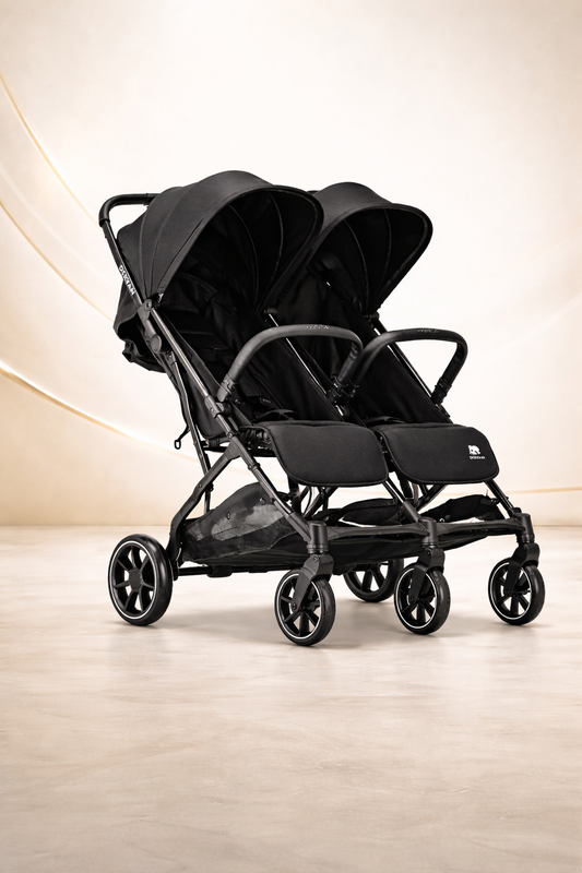 Poussette Double – Location (Livraison et Retour Inclus dans le Prix. Livraison dans un Rayon de 20 km DLP, Ranch Davy Crockett, Villages Nature et bien plus)