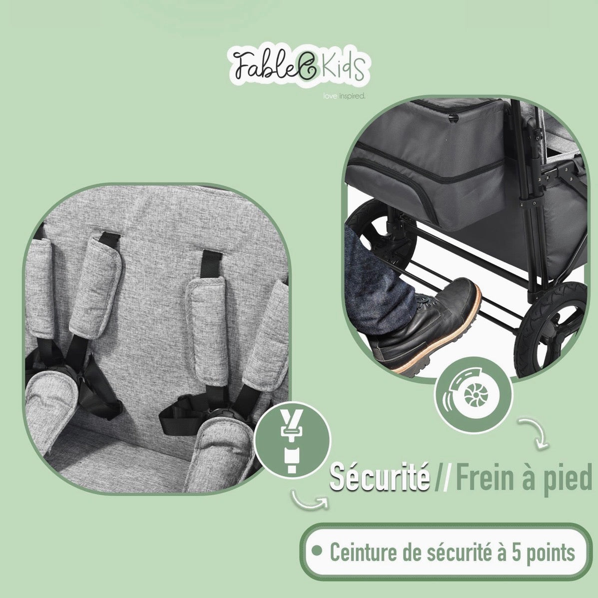 Chariot enfants XL tout-terrain – Location